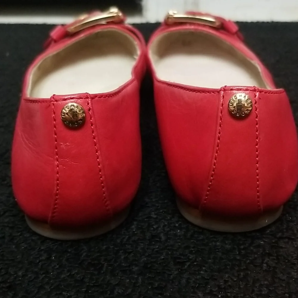 [Excellent Condition] MICHAEL KORS leather ballet flats in Red Calder MK Size 6